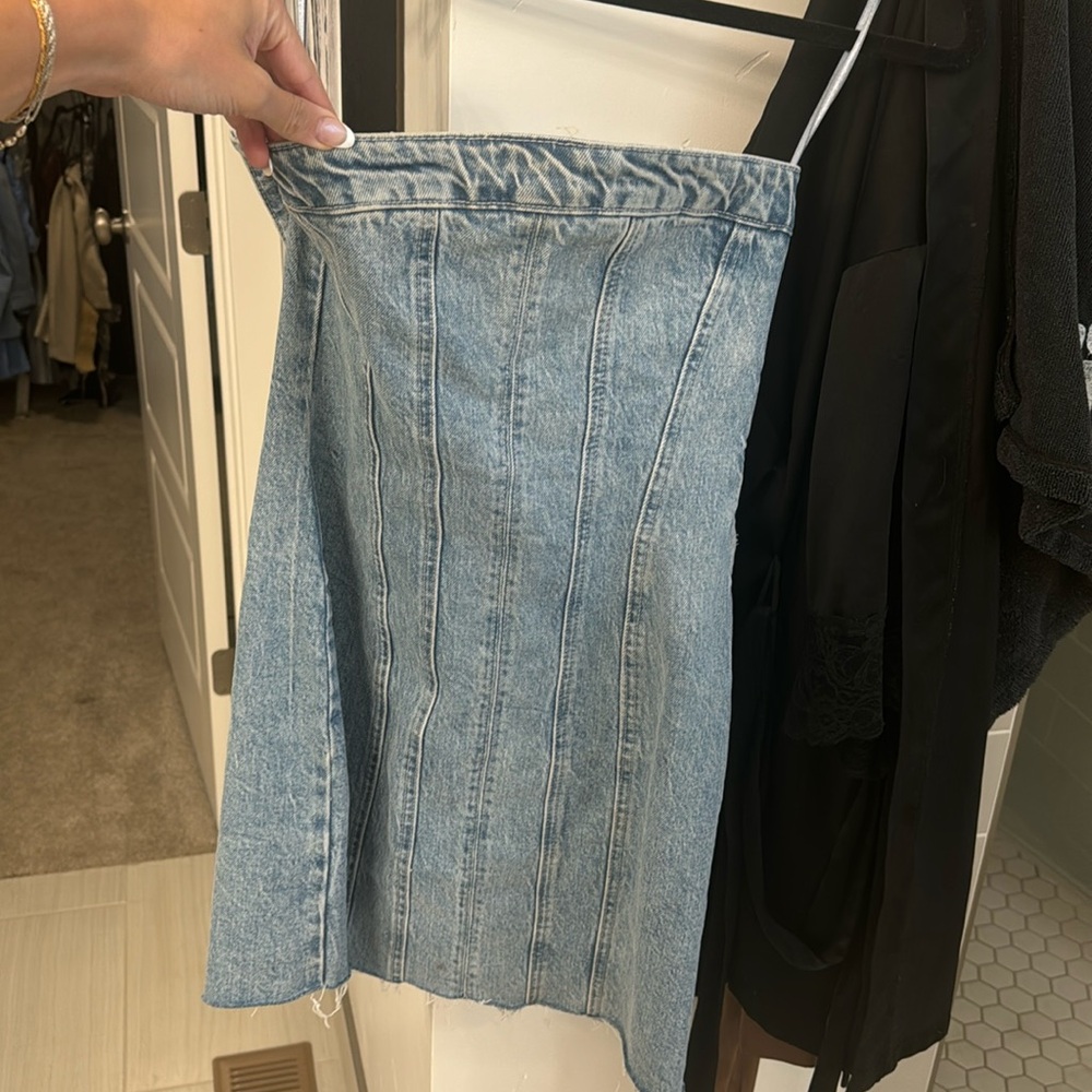 ZARA DENIM DRESS SIZE USA LARGE